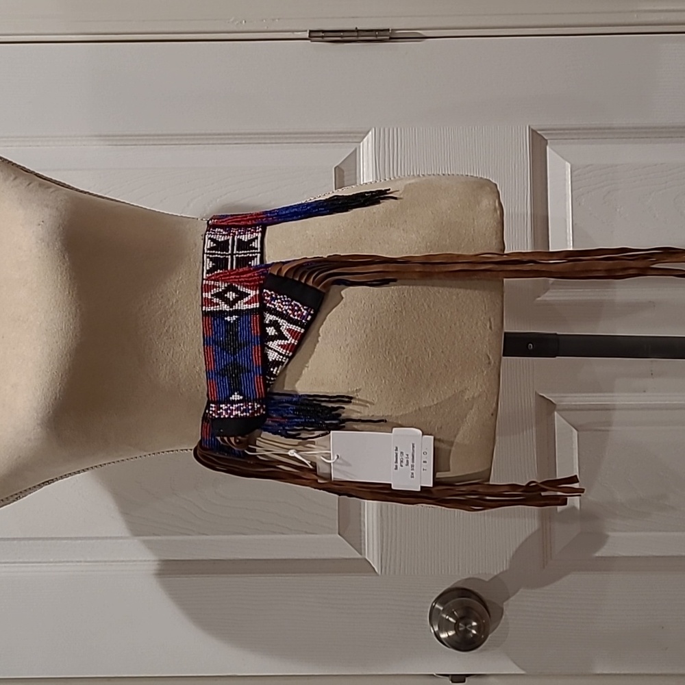 Beaded Black Blue Red White Belt for Women Size 0-4
